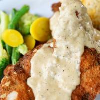 Maple Almond Chicken · Two pcs almond crusted chicken, fried to perfection, topped with our house made maple cream ...