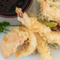 Vegetable Tempura · Vegetarian. Deep fried assorted vegetables with tempura sauce.