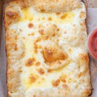 Cheese Bread · Cheesy bread with mozzarella cheese smothered with Parmesan cheese and butter garlic pizza s...