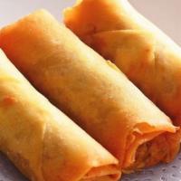 Spring Rolls (2) · Freshly shredded cabbage, green onions, and carrots mixed with rice noodles wrapped in pastr...