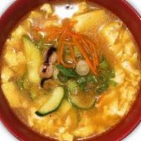 Soon Tofu · Spicy silky tofu stew with seafood and vegetables.