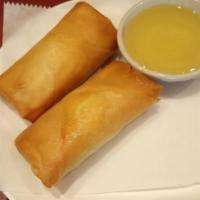 Spring Roll (1 Piece) · Deep-fried crispy roll with carrots, cabbage and clear noodles.