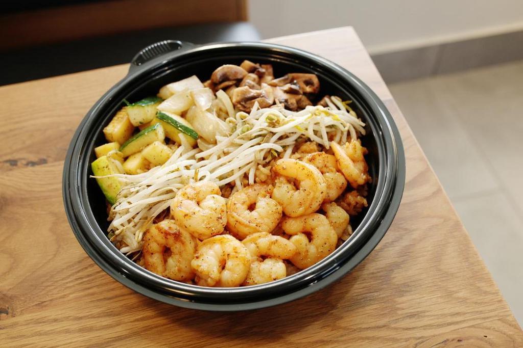 Shrimp Bowl · Grilled shrimp with a hint of lemon.. ALLERGENS: soy, wheat/gluten, shellfish
