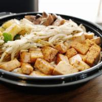 Double Tofu Bowl · Seasoned, grilled and cubed tofu.. ALLERGENS: soy, wheat/gluten