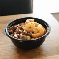 Kids Shrimp Bowl · Grilled shrimp with a hint of lemon.. ALLERGENS: soy, wheat/gluten, shellfish