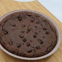 Giant Fresh Baked Double Chocolate Brownie Cookie · 8 Inch round, fresh baked to order Double Chocolate Brownie Cookie.