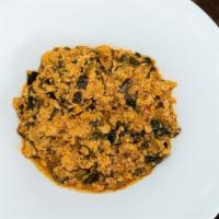 Egusi & Efo Soup · Melon seeds and Spinach sauce.
