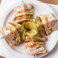 Club Sandwich · Turkey, bacon, lettuce, tomatoes, and mayo.
