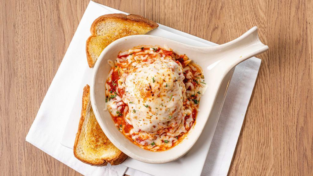 Homemade Lasagna · Served with your choice of soup salad or coleslaw and choice of bread basket or garlic bread.
