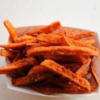 Sweet Potato Fries · Lightly salted sweet potato fries.