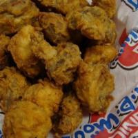 Fried Mushrooms · Large Portion of Mushrooms Hand-Breaded to Order, Served with Boom-a-rang Ranch