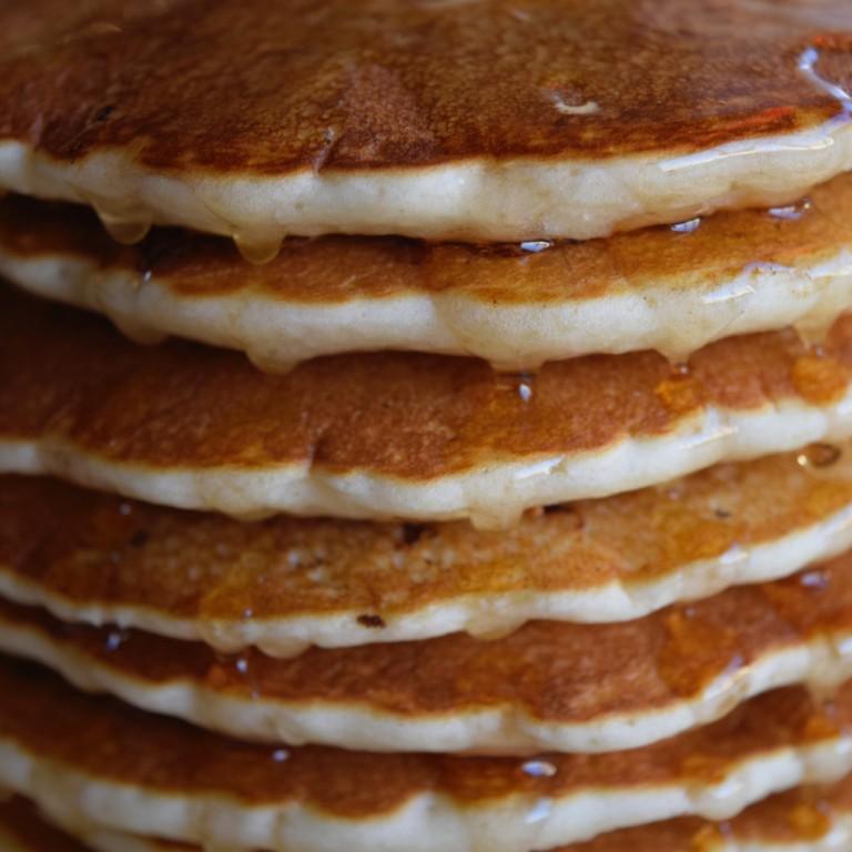 3 Pancakes · Full Stack of 3 Pancakes with Butter and Syrup