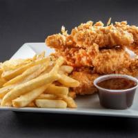 Chicken Tenders · All-Natural Plump Chicken Tenders Hand Breaded and Deep Fried with Choice of Dipping Sauce