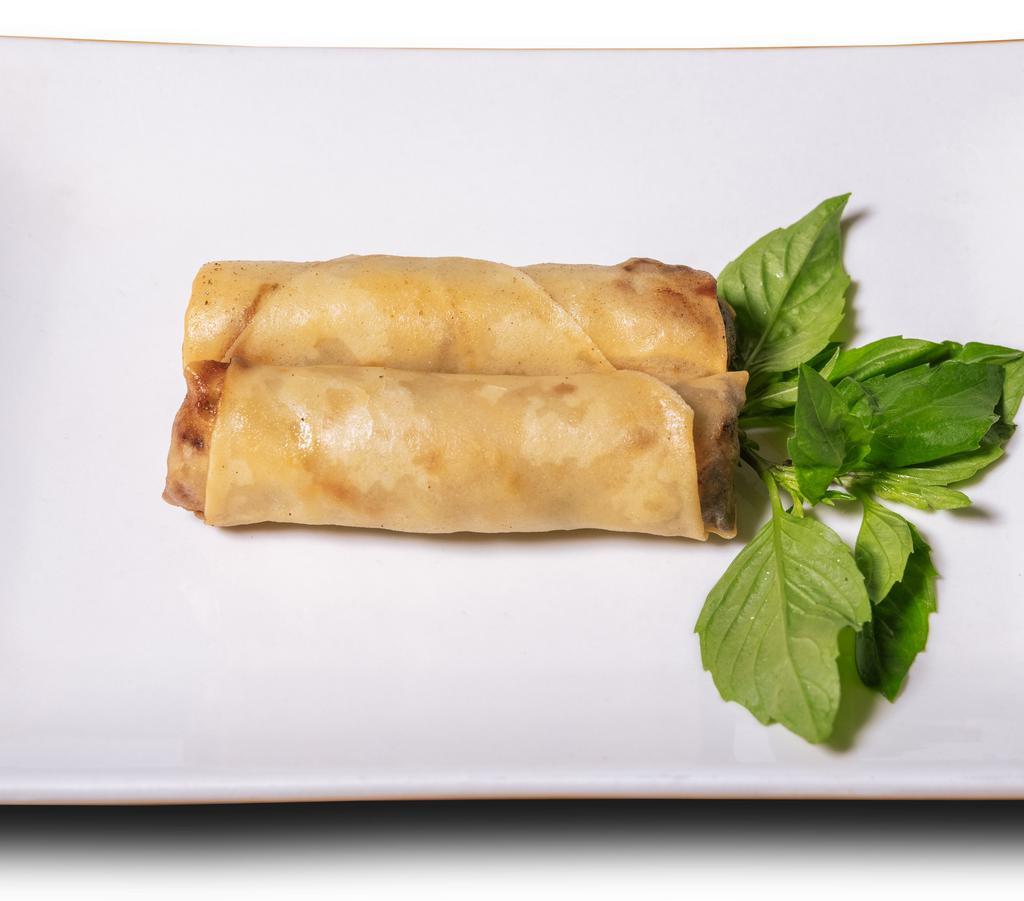 Spring Roll (1Pc) · Crispy roll with carrots, cabbage, celery, and onion with transparent noodles.