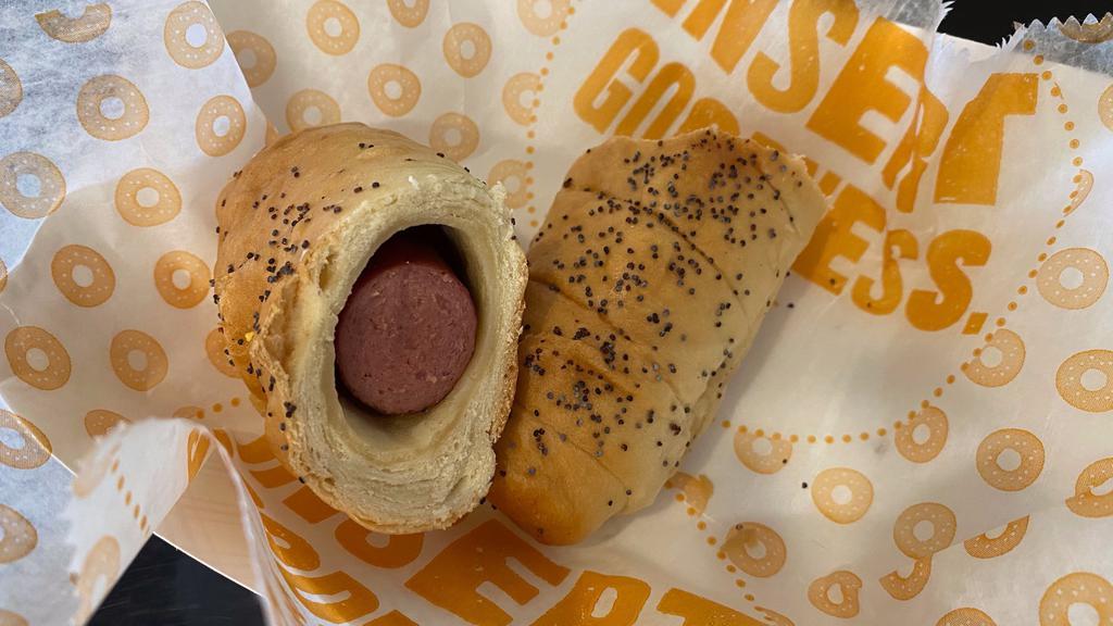 Bagel Dog · All beef hot dog, wrapped in a bagel!
