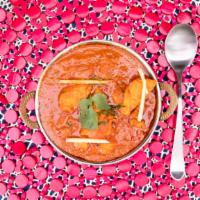 Chicken Curry (Kukhra) · Gluten-free. chunks of boneless chicken simmered in tomato onion curry sauce cooked Nepali s...