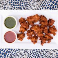Vegetable Pakora · Gluten-free. deep-fried mix vegetable with chickpeas flour and spices,