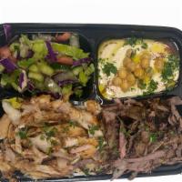 Mixed Shawarma Plate · Our combination shawarma plate comes with Chicken Shawarma and Beef Shawarma served with ric...