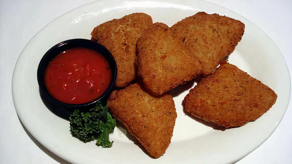 Fried Cheese Wedges · Vegetarian. Italian breaded wedges of provolone cheese fried crispy on the outside, gooey on the inside. Served with marinara dipping sauce.