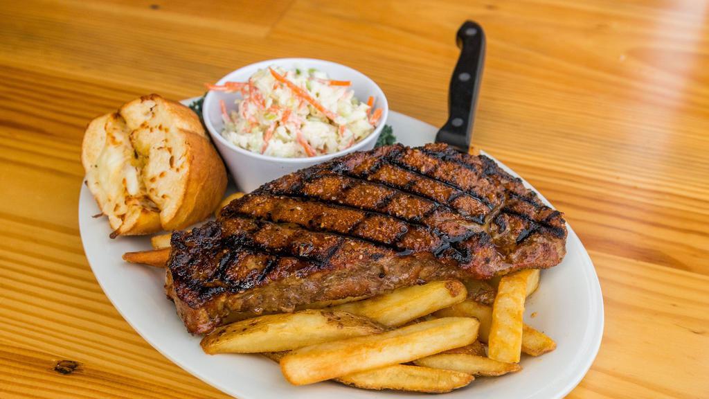 12 Oz. Strip Steak · A juicy, tender strip steak seasoned and charbroiled to your temperature of choice.