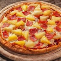 The Hawaiian Pizza · Delicious pizza made with slices of ham, crispy bacon, fresh pineapple, and pizza sauce.