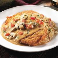 Chicken Marsala · House favorite. Milanese chicken breast, mushrooms, onions and tomatoes in marsala wine sauc...