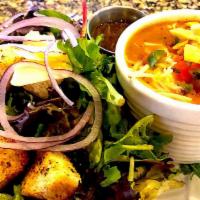 Soup + Salad · A Cup of Soup & Small House Salad