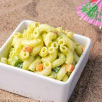 Avocado Mac Salad · Roasted sweet potato, green onions, and our spicy special sauce.