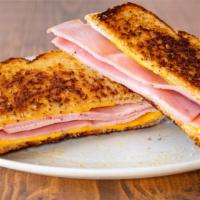 Grilled Ham & Cheese Sandwich · Choice of American or Swiss cheese.