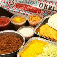 Carlos Taco Kit - Ground Beef · A favorite. Seasoned Ground Beef in soft flour tortillas or crispy corn shells (mix and matc...