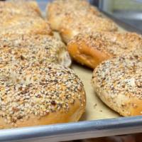 Bagel · Our New York Style bagels are boiled then baked!