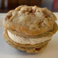 Peanut Butter Pie Cookie · Two cookies made with peanut butter chips sandwich style with a peanut butter buttercream in...