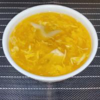 Wonton Egg Drop Soup · Served w. Crispy Noodles