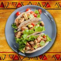 Chicken Taco Samurai · Our top selling Chicken taco is seasoned perfectly. Tacos are made on corn tortilla with sal...