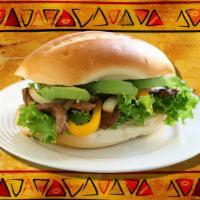 Steak Torta Samurai · Our marinated steak is seasoned perfectly and can be enjoyed with 1 of our ingredient options.