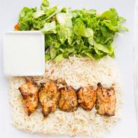 Chicken Kebab · Our most popular choice of Kebab; Mouthwatering, tender, marinated chicken. Grilled over an ...