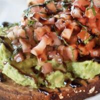 Avocado Toast · Bruschetta joins a wild balsamic glaze served on top of fresh avocados and wheatberry. toast...