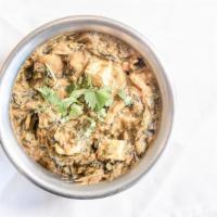 Palak Paneer · Homemade cottage cheese and spinach.