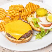Bargain Burger · Our build your own burger up to three toppings. More then three toppings for additional upch...