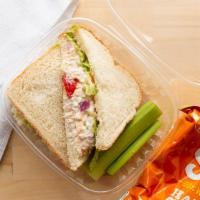 Chicken Salad Sandwich · This sandwich includes a bag of Sun chips.