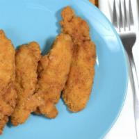 Chicken Tenders · Breaded or battered crispy chicken.