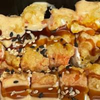 Ding Appetizers · Crabmeat and cream cheese, served w. shrimp sauce and eel sauce, sesame seed on top.
