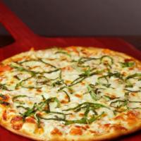 Margharita Pizza · Regular pizza sauce with tomato and fresh basil.