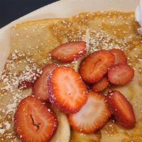 French Crepes · Add strawberry, banana, blueberry, or chocolate chip filling for an additional charge.