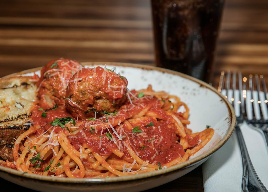 Spaghetti & Meatballs · marinara, house made meatballs, parmigiano reggiano.
