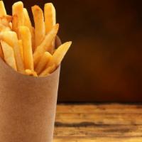 Fries · Deep fried golden fries.