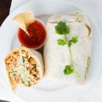 Build Your Own Burrito · Comes with a side of mild salsa and chips