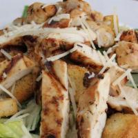 Chicken Caesar Salad - Full · Romaine, Parmesan cheese, croutons andCaesar dressing topped with grilled chicken.