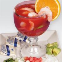 Coctel De Camaron Or Camaron Con Pulpo · Cooked shrimp served cold in our cocktail sauce. Combination of shrimp and octopus for an ad...