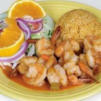 Camarones Al Gusto · Your choice of grilled, garlic, very spicy sauce, or with our homemade zarandeada sauce. Ser...